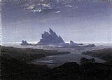 Caspar David Friedrich Canvas Paintings - Rocky Reef on the Sea Shore